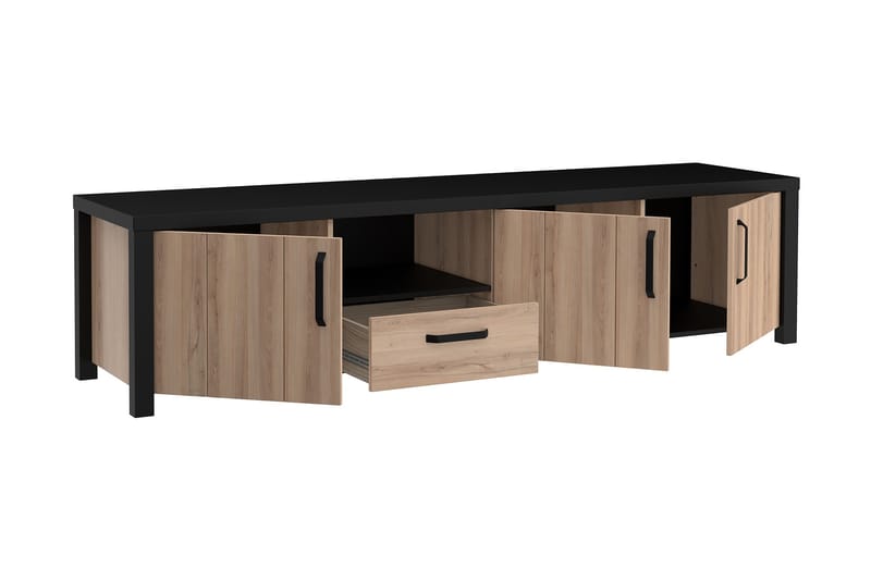 Konitsa TV-Bord 210 cm - Brun/Sort - Møbler - TV borde & mediemøbler - TV-borde