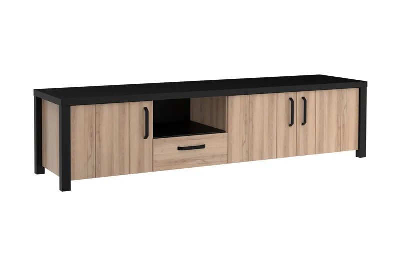 Konitsa TV-Bord 210 cm, Brun/Sort