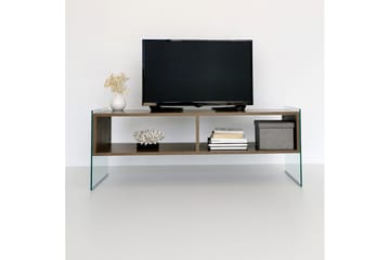 Lekkenne Gulvstående TV-bænk 122 cm med Opbevaring i Mørkt Træ - Brun - Møbler - TV borde & mediemøbler - TV-borde