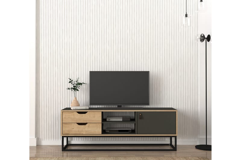 Lemelerveld TV-Bord 150 cm - Natur / antracit - TV-borde
