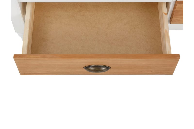 Lenham TV-bænk 110 cm med Opbevaring i Lyst Træ - Hvid|Beige - Møbler - TV borde & mediemøbler - TV-borde