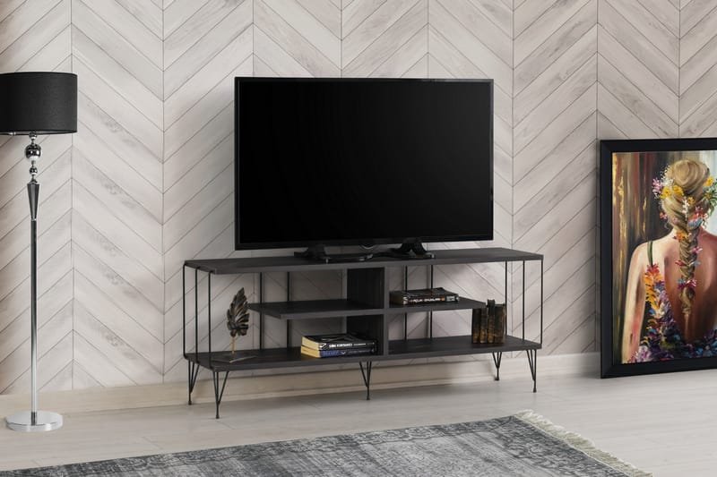 Leopoldis TV-bord 120 cm - Mørkebrun - TV-borde