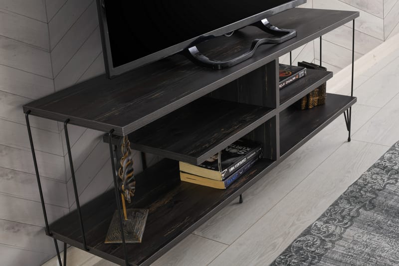 Leopoldis TV-bord 120 cm - Mørkebrun - TV-borde