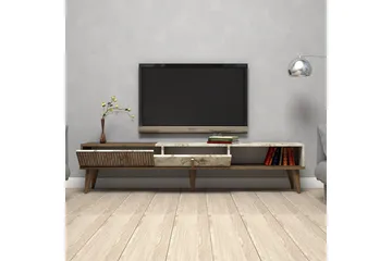 Lissione TV-bord 180 cm - Mørkebrun/Hvid - Møbler - TV borde & mediemøbler - TV-borde