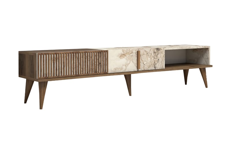 Lissione TV-bord 180 cm - Mørkebrun/Hvid - Møbler - TV borde & mediemøbler - TV-borde