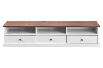 Livesey Gulvstående TV-bord 180 cm med Opbevaring i Fyr - Hvid - Møbler - TV borde & mediemøbler - TV-borde