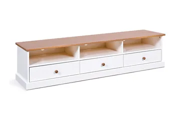 Livesey TV-Bord 180 cm - Hvid/Brun - Møbler - TV borde & mediemøbler - TV-borde
