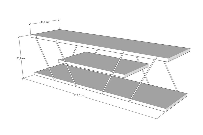 Ljusfors TV-Bord 120 cm - Hvid - Møbler - TV borde & mediemøbler - TV-borde