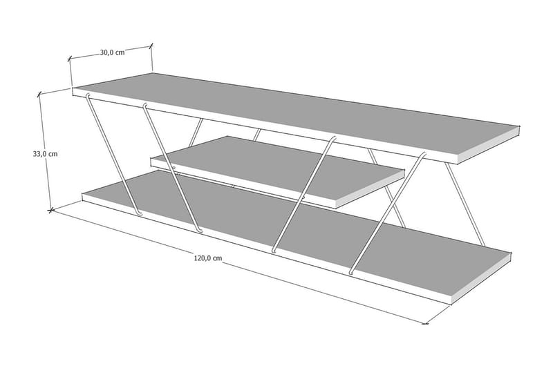 Ljusfors TV-Bord 120 cm - Valnød - TV-borde