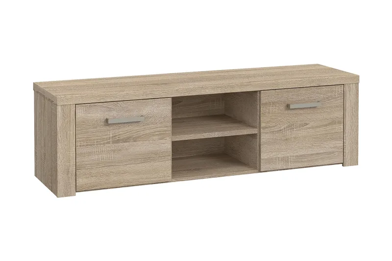 Loannia Gulvstående Tv-bord 151 cm med Opbevaring i Mørkt Træ, Brun