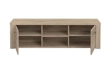 Loannia Gulvstående Tv-bord 151 cm med Opbevaring i Mørkt Træ - Brun - Møbler - TV borde & mediemøbler - TV-borde