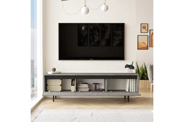 Lozyno TV-bord 160 cm - Sølv/Sort - Møbler - TV borde & mediemøbler - TV-borde