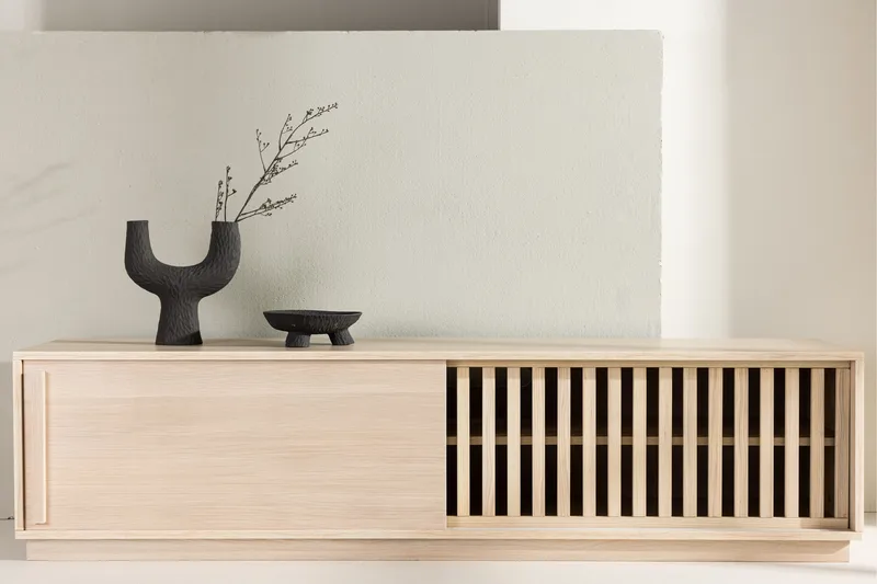 Lugo Tv-bord 180x40 cm - Hvid - Møbler - TV borde & mediemøbler - TV-borde