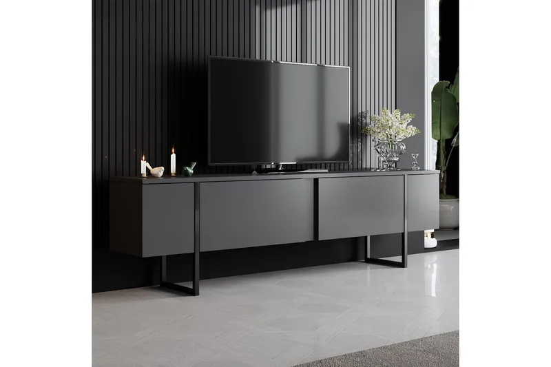 Luxe Tv-bord 180x50 cm Sort - Hanah Home - Møbler - TV borde & mediemøbler - TV-borde