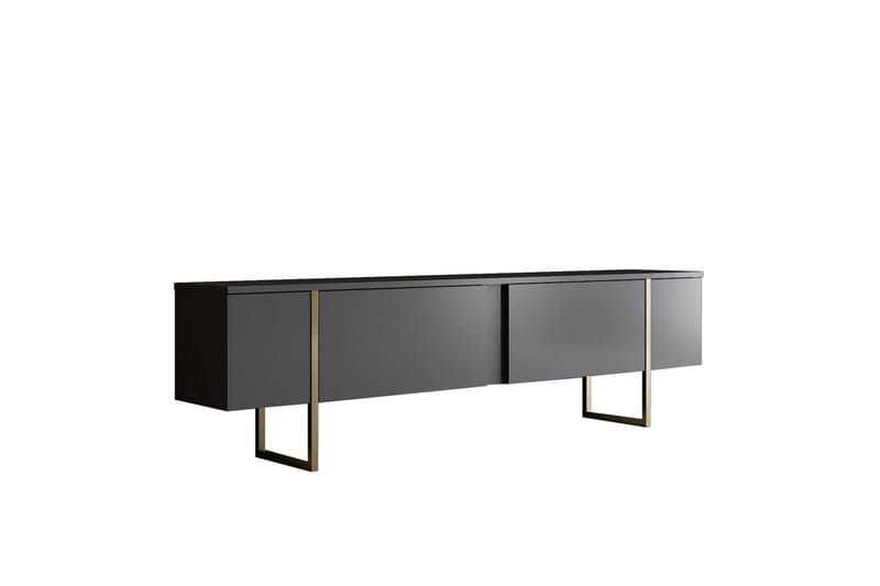 Luxe Tv-bord 180x50 cm Sort/Guld, Hanah Home
