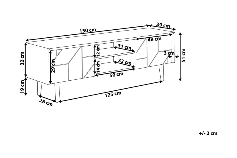 Magarian TV-Bord 150 cm - Træ/natur - TV-borde