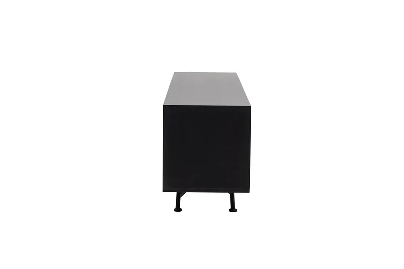 Makwana Gulvstående Tv-bord 180 cm med Opbevaring i Malet Træ - Sort - Møbler - TV borde & mediemøbler - TV-borde