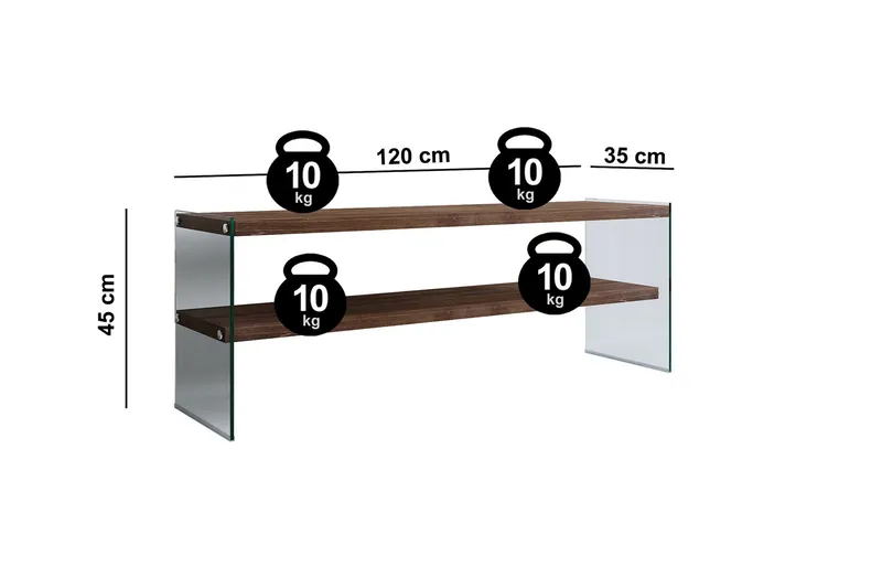 Malmby TV-Bord 120 cm - Brun - Møbler - TV borde & mediemøbler - TV-borde