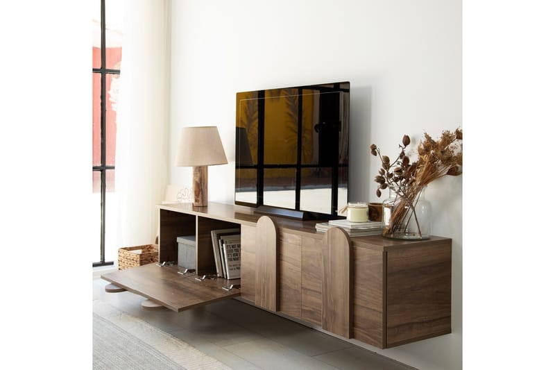 Malpani TV-Bord 180 cm - Valnød finér - Møbler - TV borde & mediemøbler - TV-borde
