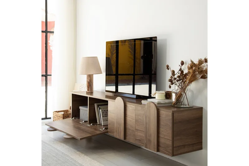 Malpani TV-Bord 180 cm - Valnød finér - Møbler - TV borde & mediemøbler - TV-borde