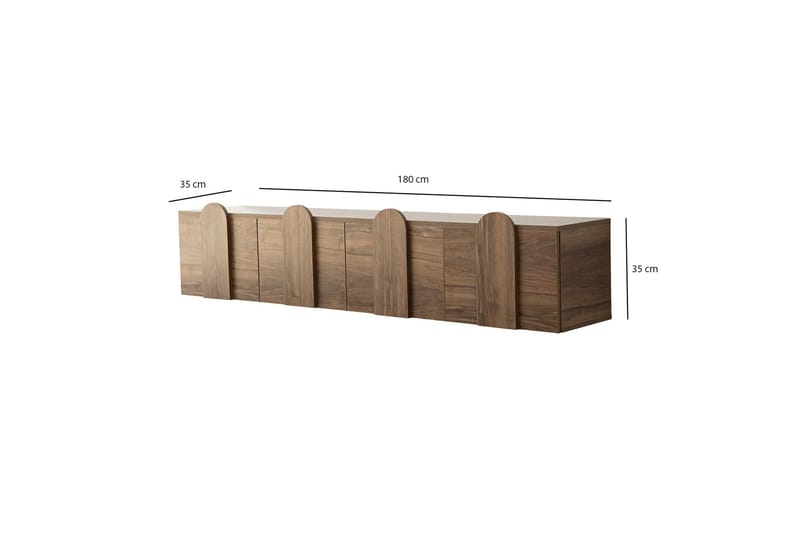 Malpani TV-Bord 180 cm - Valnød finér - Møbler - TV borde & mediemøbler - TV-borde