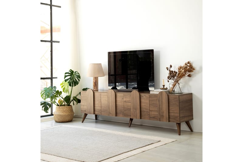 Malpani TV-Bord 180 cm - Valnød finér - Møbler - TV borde & mediemøbler - TV-borde