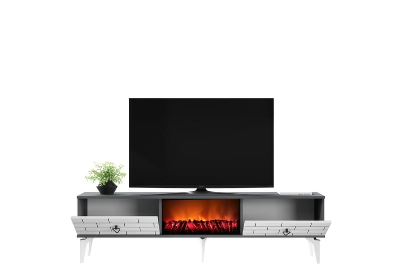 Mangla TV-Bord 150 cm - Hvid/Grå - Møbler - TV borde & mediemøbler - TV-borde