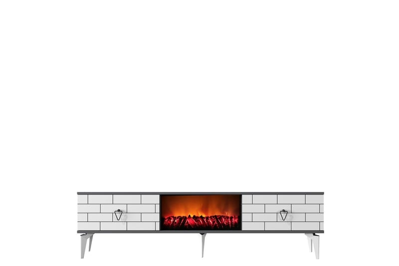 Mangla TV-Bord 150 cm - Hvid/Grå - Møbler - TV borde & mediemøbler - TV-borde