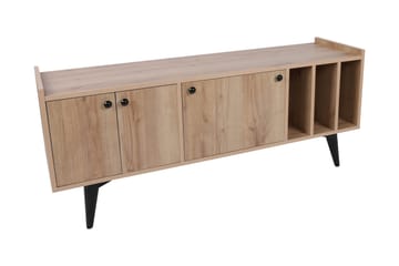 Maolina Retro Tv-bord 150 cm med Opbevaring i Træ - Lysebrun - Møbler - TV borde & mediemøbler - TV-borde