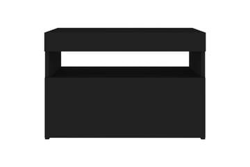 tv-bord med LED-lys 60x35x40 cm sort - Sort - Møbler - TV borde & mediemøbler - TV-borde