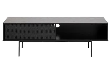 Mehoopany Fritstående Tv-bord 140 cm med Opbevaring i Malet Træ - Sort - Møbler - TV borde & mediemøbler - TV-borde
