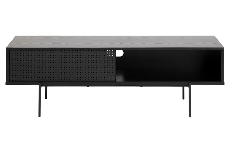 Mehoopany Fritstående Tv-bord 140 cm med Opbevaring i Malet Træ - Sort - Møbler - TV borde & mediemøbler - TV-borde