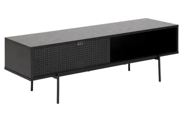 Mehoopany Fritstående Tv-bord 140 cm med Opbevaring i Malet Træ - Sort - Møbler - TV borde & mediemøbler - TV-borde