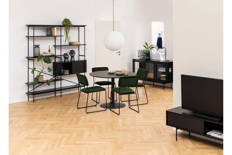 Mehoopany Fritstående Tv-bord 140 cm med Opbevaring i Malet Træ - Sort - Møbler - TV borde & mediemøbler - TV-borde