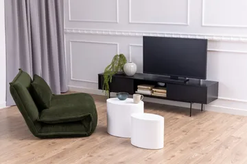 Mehoopany Fritstående Tv-bord 180 cm med Opbevaring i Mørkt Træ - Sort - Møbler - TV borde & mediemøbler - TV-borde
