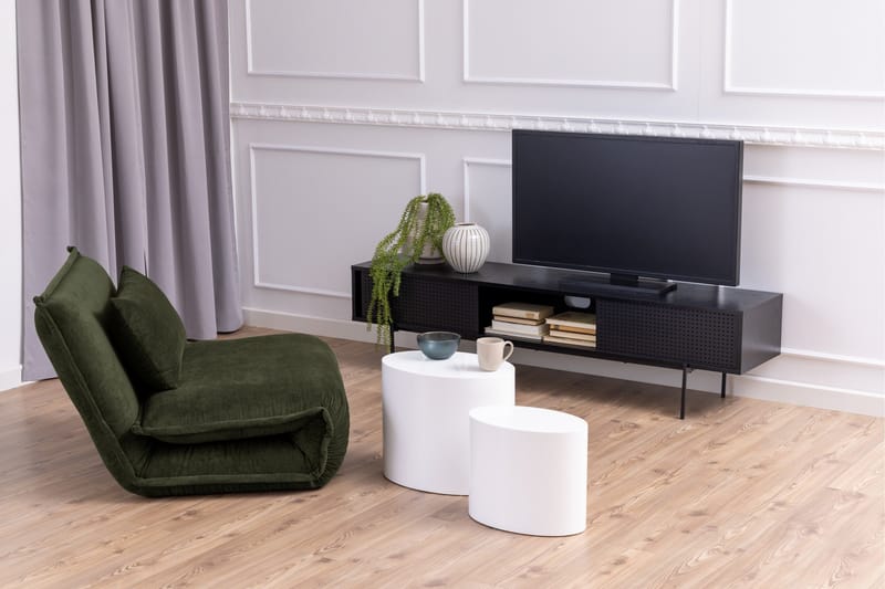 Mehoopany Fritstående Tv-bord 180 cm med Opbevaring i Mørkt Træ - Sort - Møbler - TV borde & mediemøbler - TV-borde