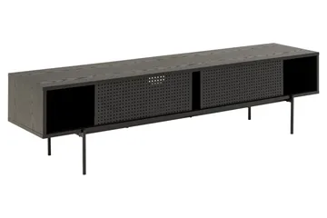 Mehoopany Fritstående Tv-bord 180 cm med Opbevaring i Mørkt Træ - Sort - Møbler - TV borde & mediemøbler - TV-borde