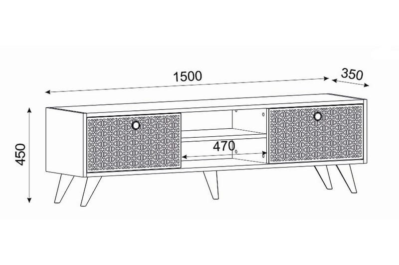 Melinsa TV-Bord 150 cm - Lys natur - Møbler - TV borde & mediemøbler - TV-borde