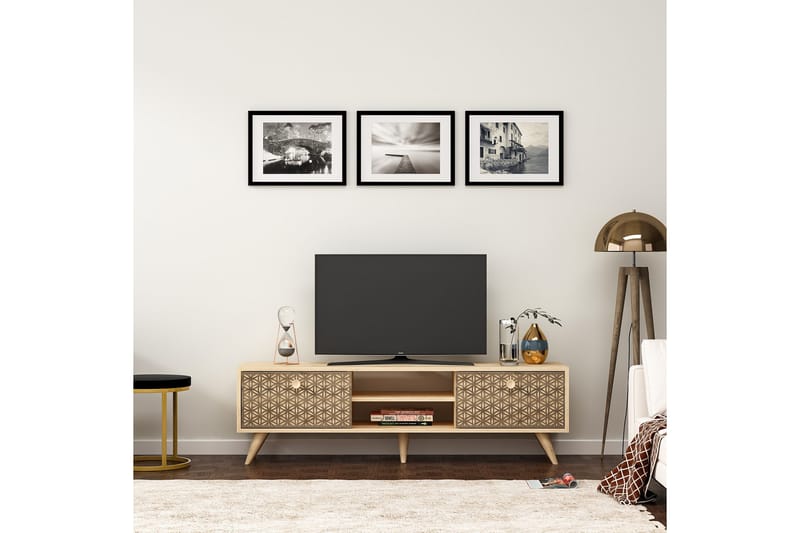 Melinsa TV-Bord 150 cm - Lys natur - Møbler - TV borde & mediemøbler - TV-borde