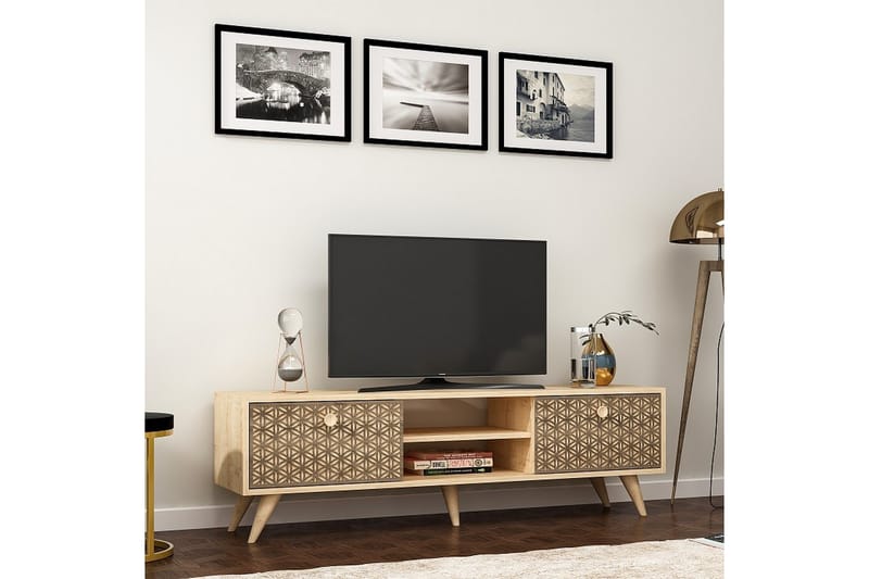 Melinsa TV-Bord 150 cm - Lys natur - Møbler - TV borde & mediemøbler - TV-borde