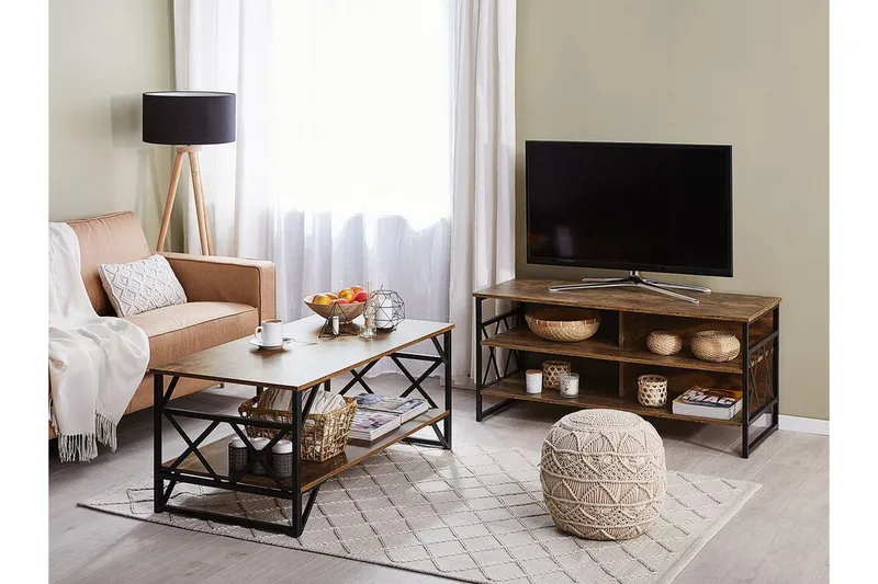 Melnychuk TV-Bord 120 cm - Brun - Møbler - TV borde & mediemøbler - TV-borde