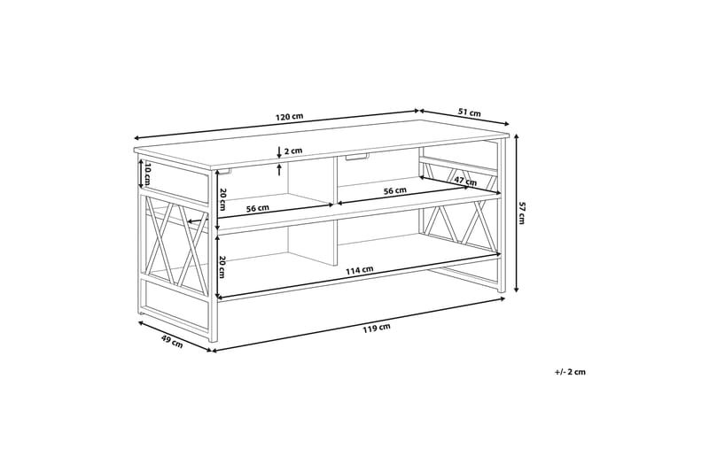 Melnychuk TV-Bord 120 cm - Brun - TV-borde