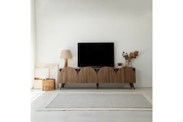 Mesta Fritstående Tv-bord 180 cm med Opbevaring i Valnød - Brun - Møbler - TV borde & mediemøbler - TV-borde