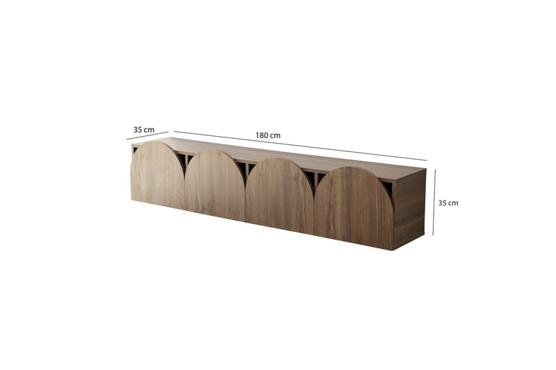 Mesta TV-Bord 180 cm - Valnød finér - Møbler - TV borde & mediemøbler - TV-borde
