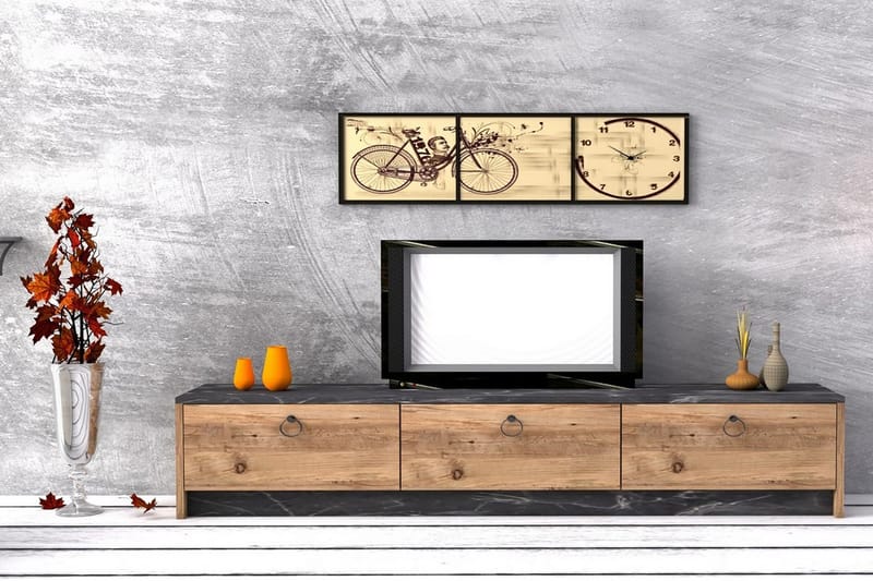 Mezydlo TV-Bord 160 cm - Valnød|Sort - Møbler - TV borde & mediemøbler - TV-borde