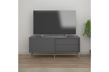 Mirela Fritstående Tv-bord 150 cm med Opbevaring i Malet Træ - Grå - Møbler - TV borde & mediemøbler - TV-borde
