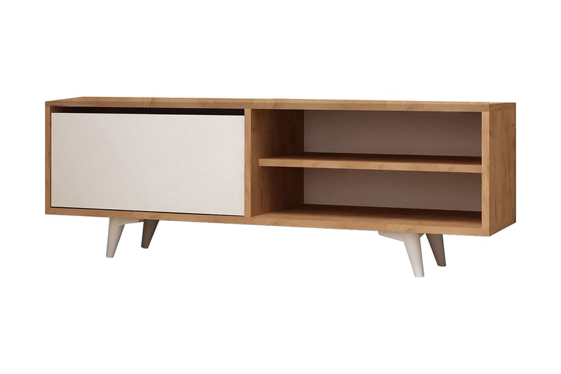 Mod Design Medieopbevaring 120 cm - Træ/hvid - TV-borde