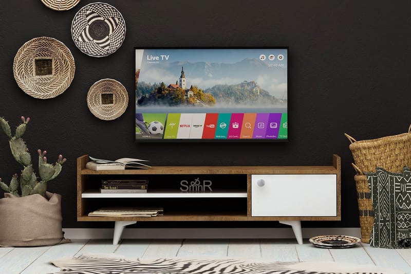 Mod Design TV-bænk 120 cm - Træ/hvid - TV-borde