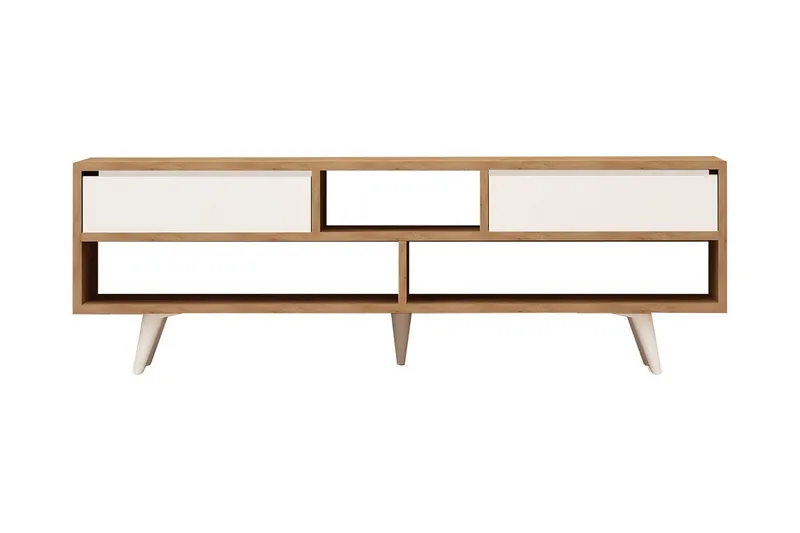 Mod Design TV-bænk 140 cm, Træ/hvid