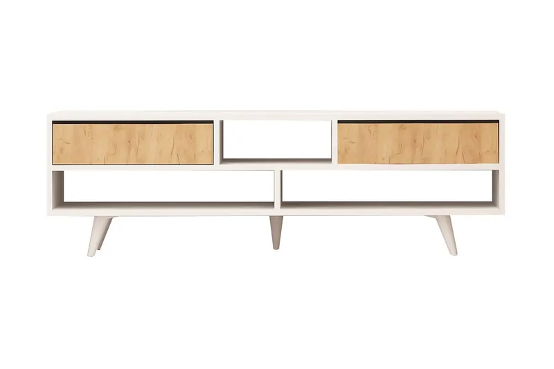 Mod Design TV-bænk 140 cm, Træ/hvid